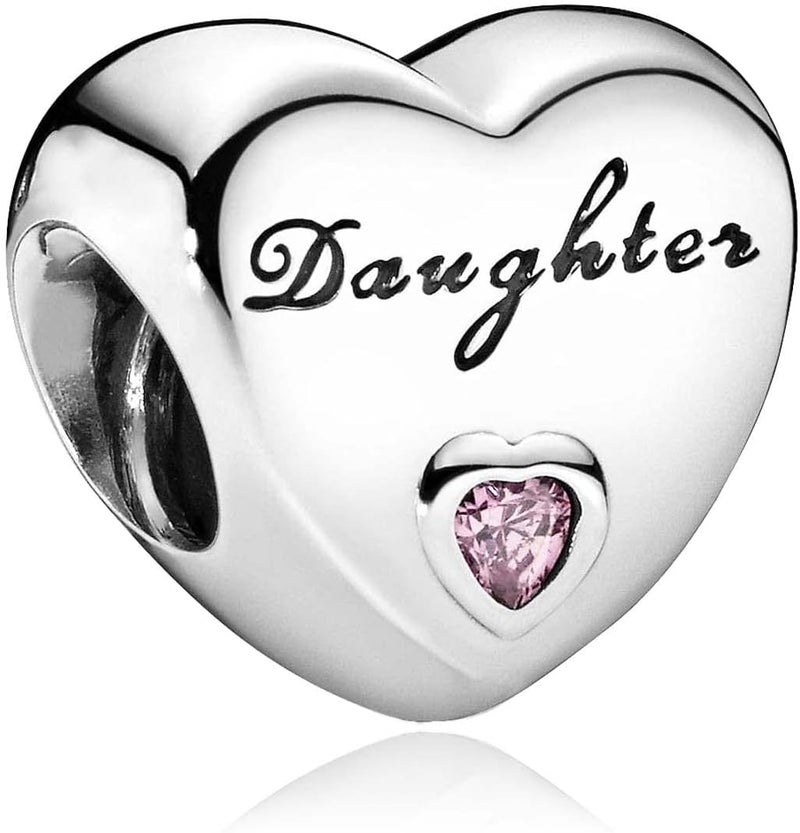 VALGACLS Mom Wife Daughter Love Heart Wedding Rings Charms 925 Sterling Silver Charms for Bracelets Necklace Valentine's Day Mother's Day Jewelry Charm for Women - Image 1